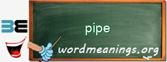 WordMeaning blackboard for pipe